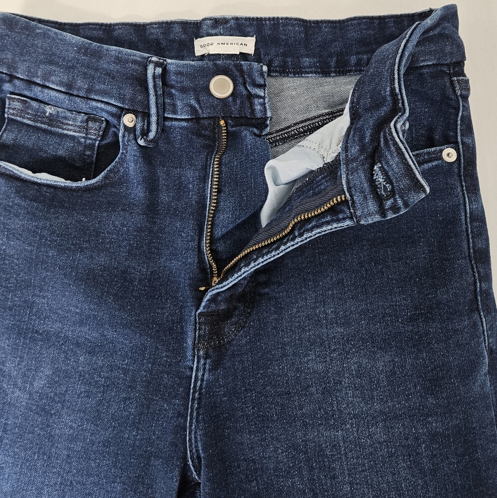 Good American Always Fit Good Classic Slim straight Jean Indigo Wash 6-12 - Picture 6 of 16